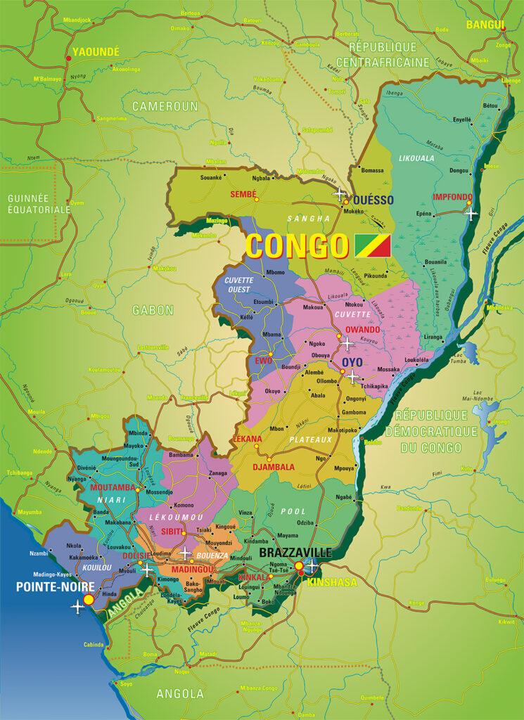 CARTE DE LA RÉPUBLIQUE DU CONGO www.ecrcom.net