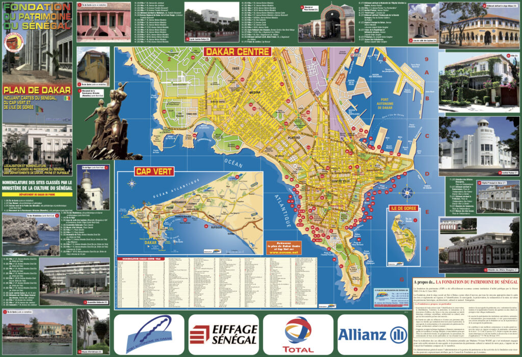 CARTE DE DAKAR FONDATION DU PATRIMOINE SENEGALAIS.-ECR