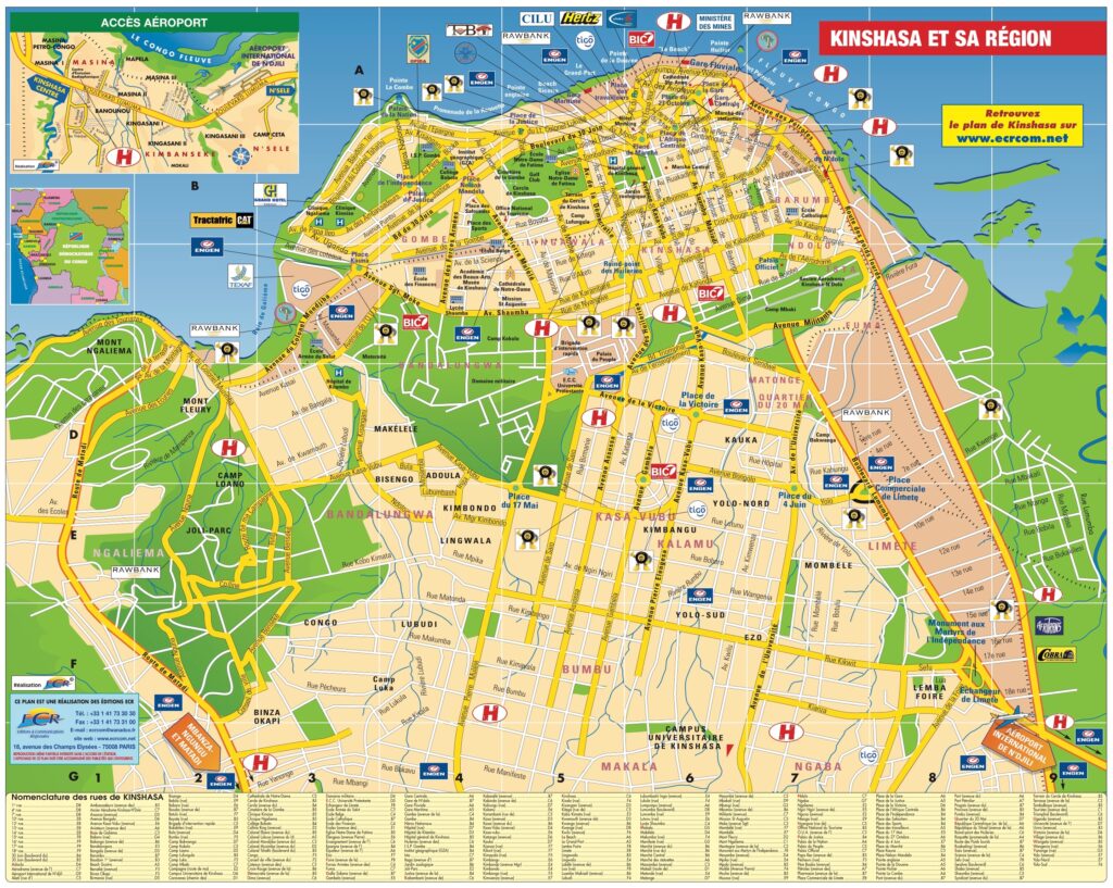 CARTE DE KINSASHA-REGION-ECR