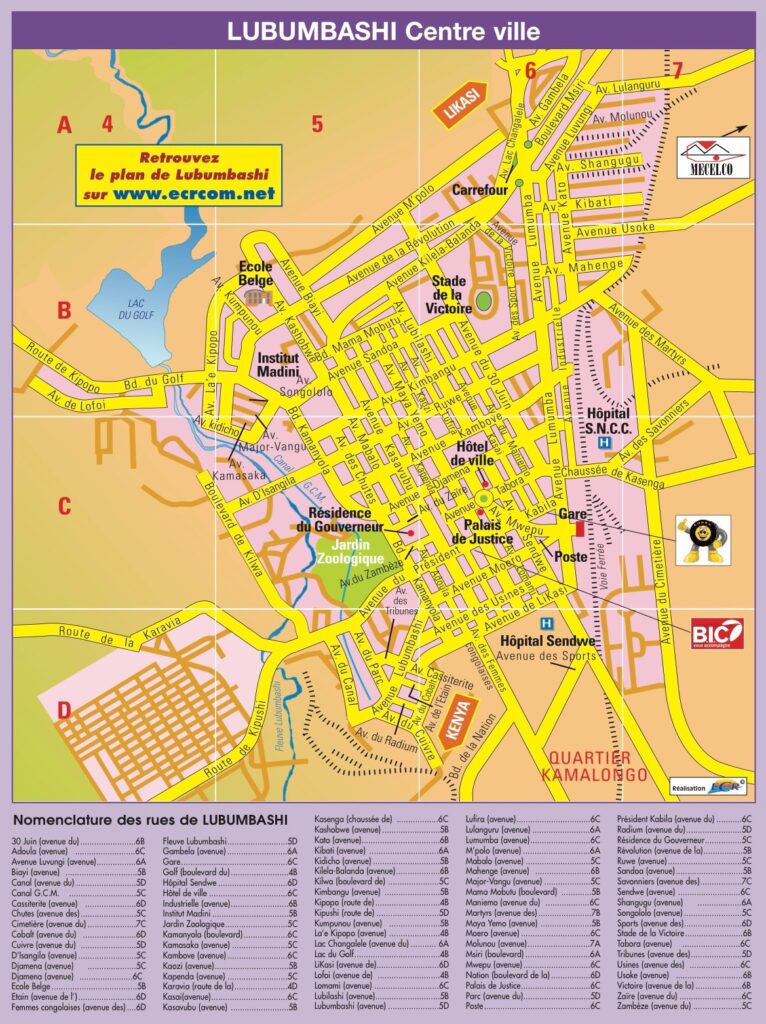 CARTE DE LUBUMBASHI-ECR