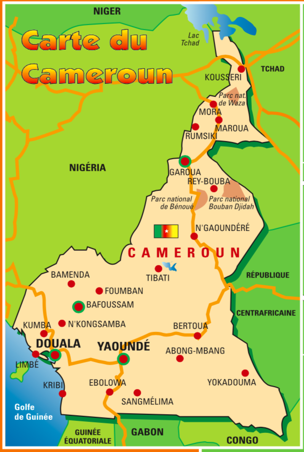CARTE DU CAMEROUN-ECR