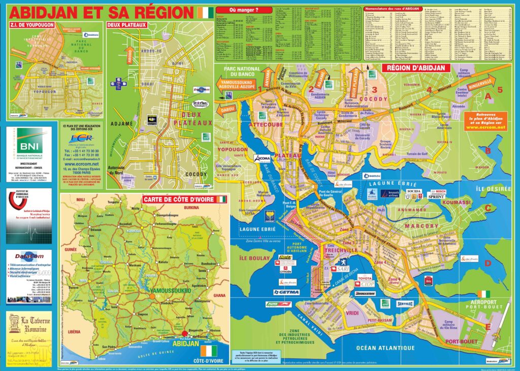 PLANDE LA VILLE D'ABIDJAN-ECR