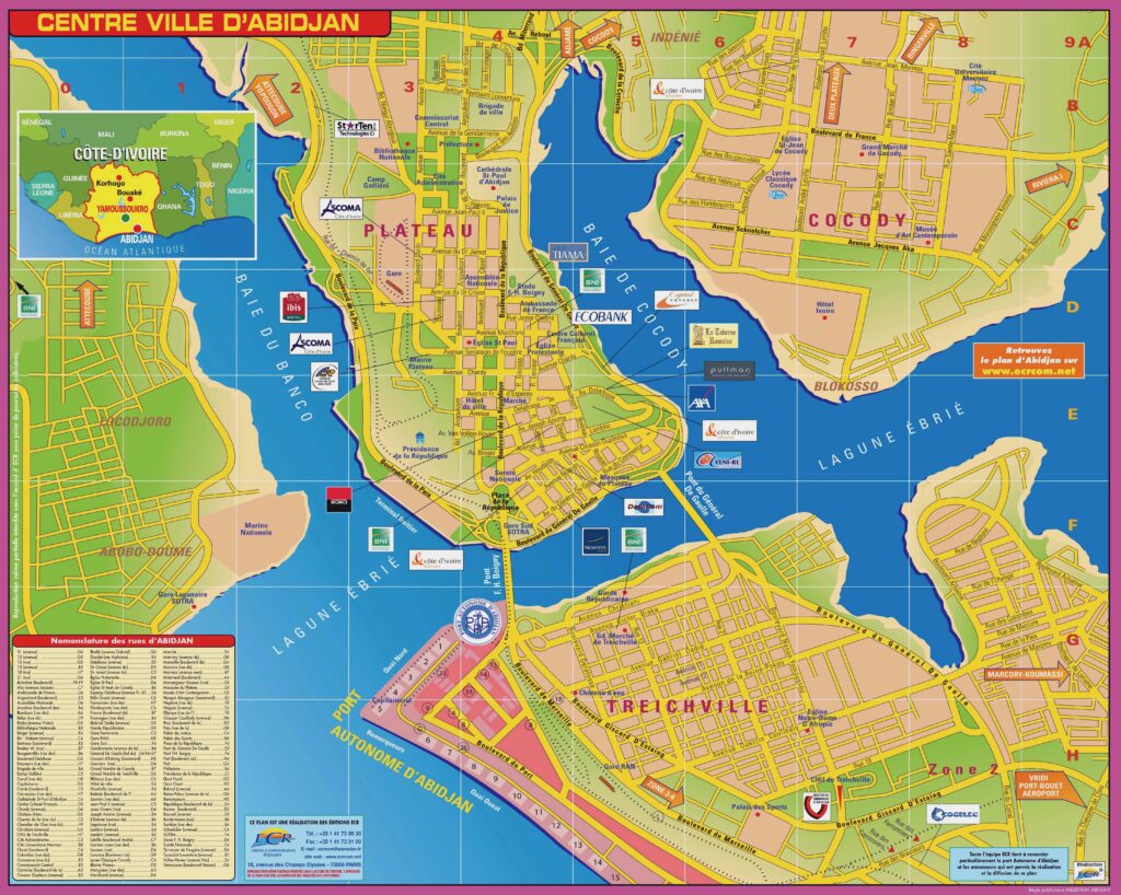 CARTE D'ABIDJAN
